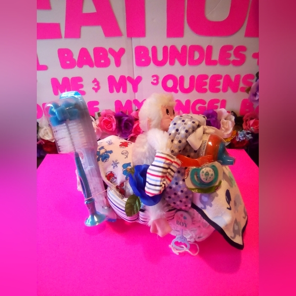 #159ππΌMOTORCYCLE DIAPER CAKE ("FOR A BABY BOY") - Picture 9 of 9